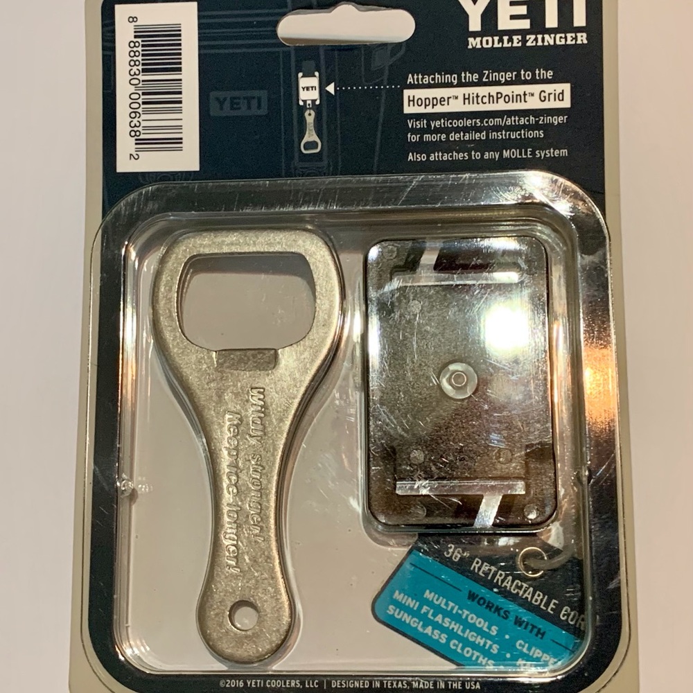 Yeti Molle Zinger Hopper Hitchpoint Grid Attachment & Bottle Opener Brand New!